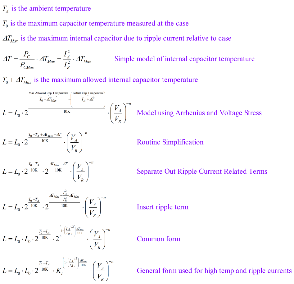 Estimating The Lifetime of an Electrolytic Capacitor Math Encounters Blog