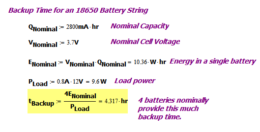 Worked Calculation Example Of Lithium Battery Capacity Versus Load Math Encounters Blog