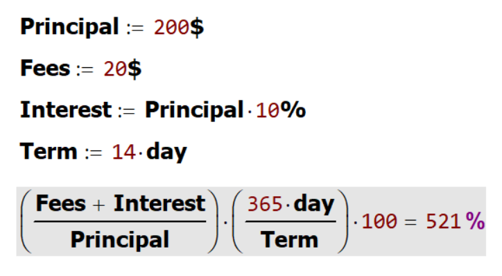 APR Of Payday Loan Math Encounters Blog